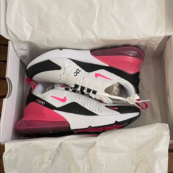 Nike Air Max 270 White/Hyper Pink USA Women Size 6/UK 3.5/EU 36.5(AH6789-127) - Picture 10 of 11
